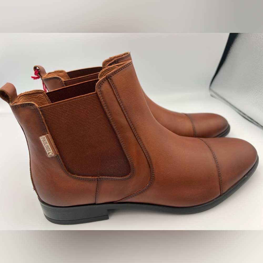 Pikolinos Women's High Ankle Block Heel Slip On Boots Brown US 10-10.5 EU 41 NEW - Picture 8 of 16